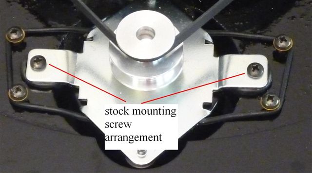Stock mounting screw arrangement